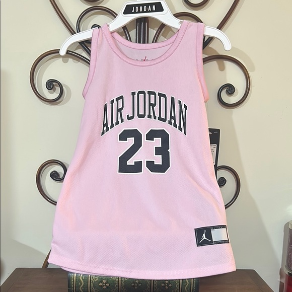Jordan Pink Basketball Jersey with AIR JORDAN and Number 23 - Picture 1 of 3